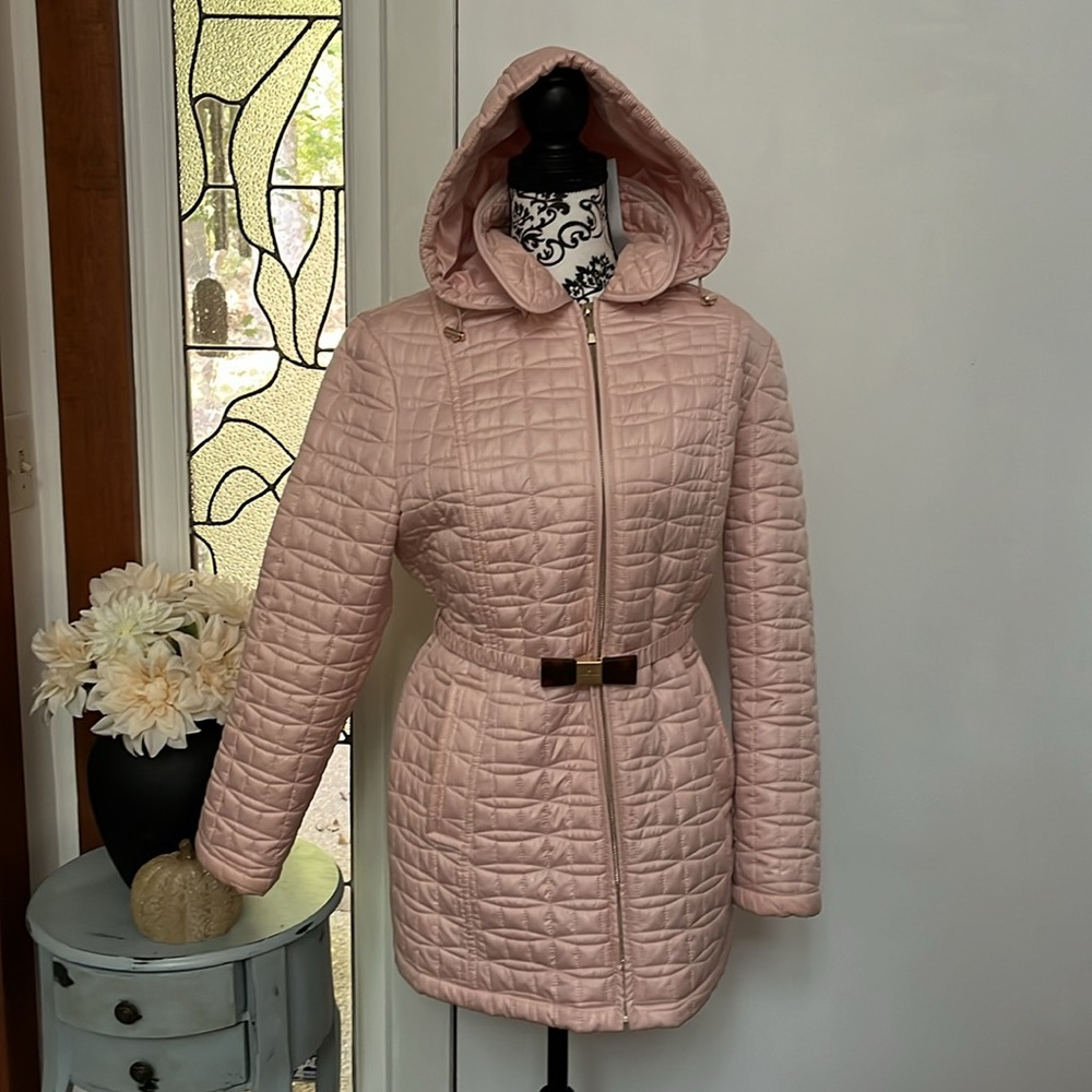 Kate Spade Pink Quilted Puffer Jacket Large